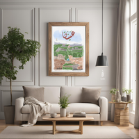 Aynata | Arabic Calligraphy Wall Art Print | عيناتا | جنوب لبنان