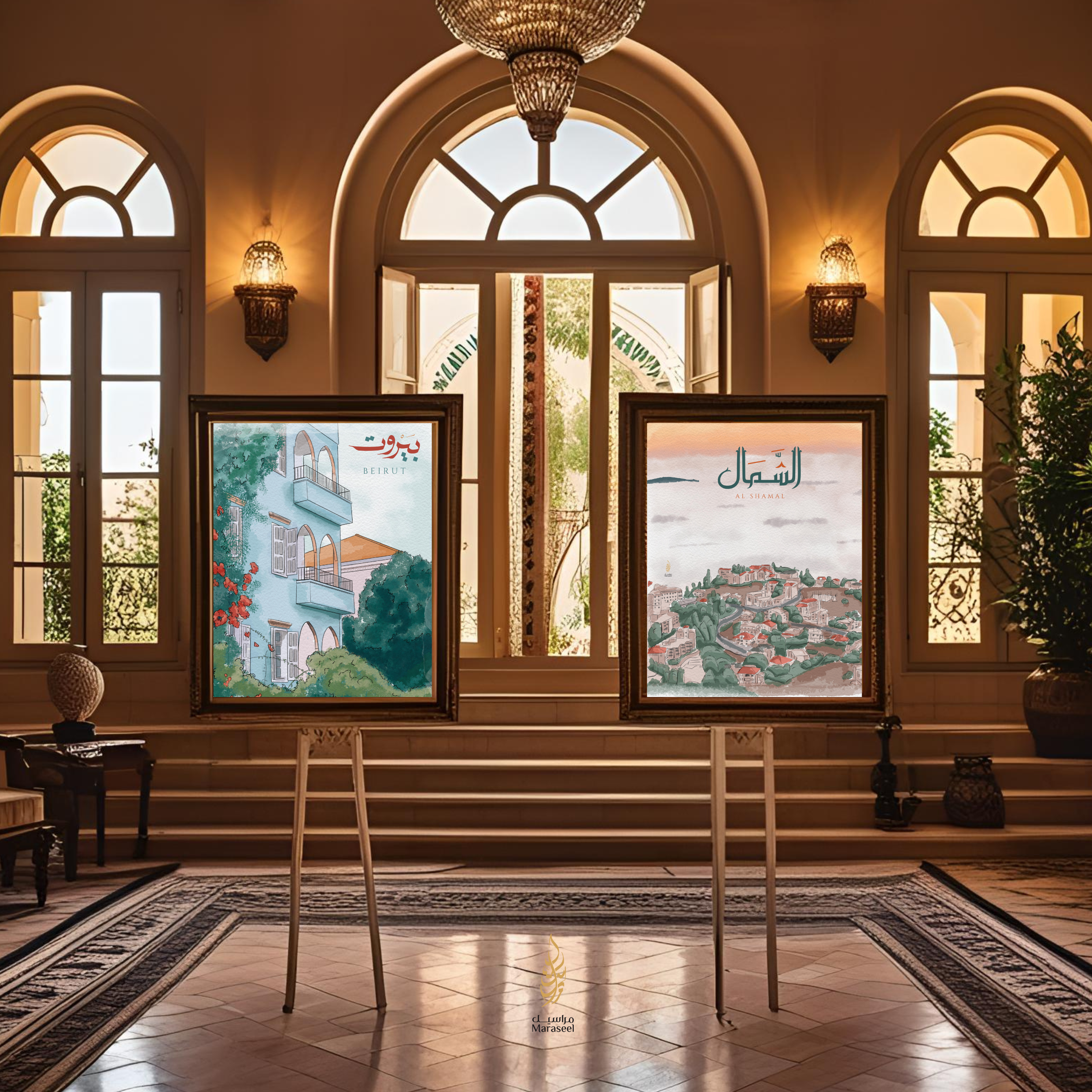 Beirut | Gemmayzeh | Arabic Calligraphy Wall Art Print |  الجميزة بيروت