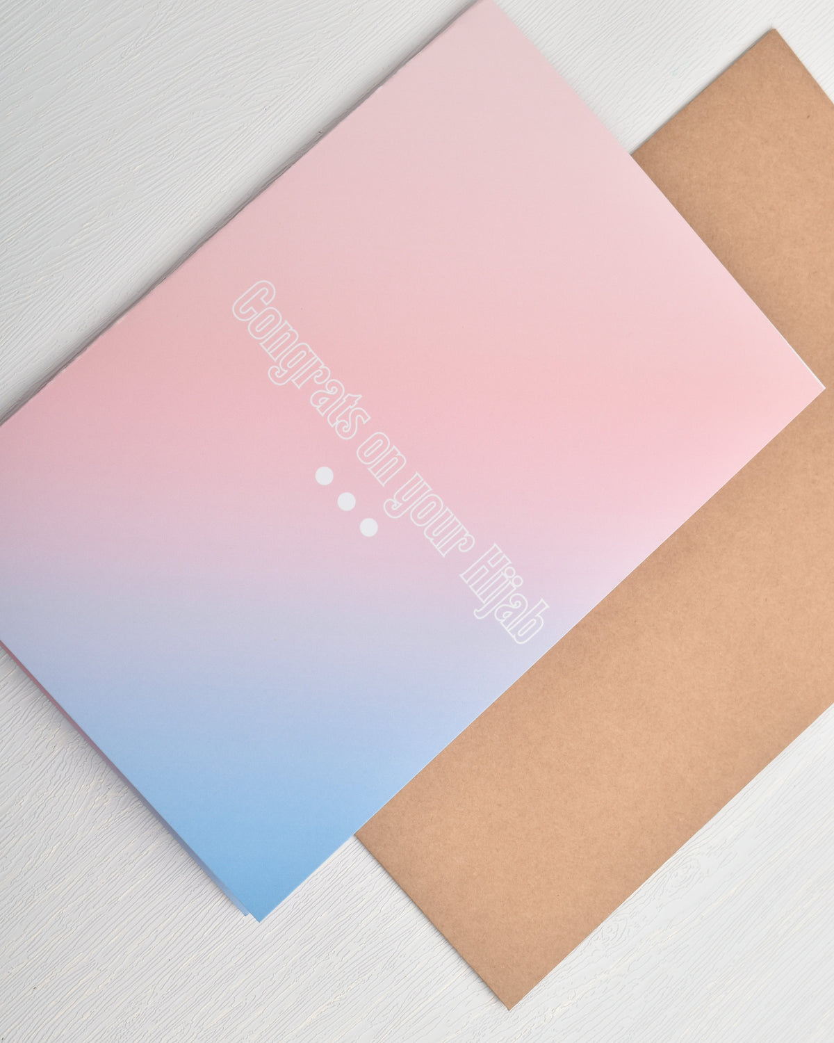 Congrats on your Hijab | Arabic | Congratulations | Pink Hijabee Girls Card | Takleef | تكليف | حجاب