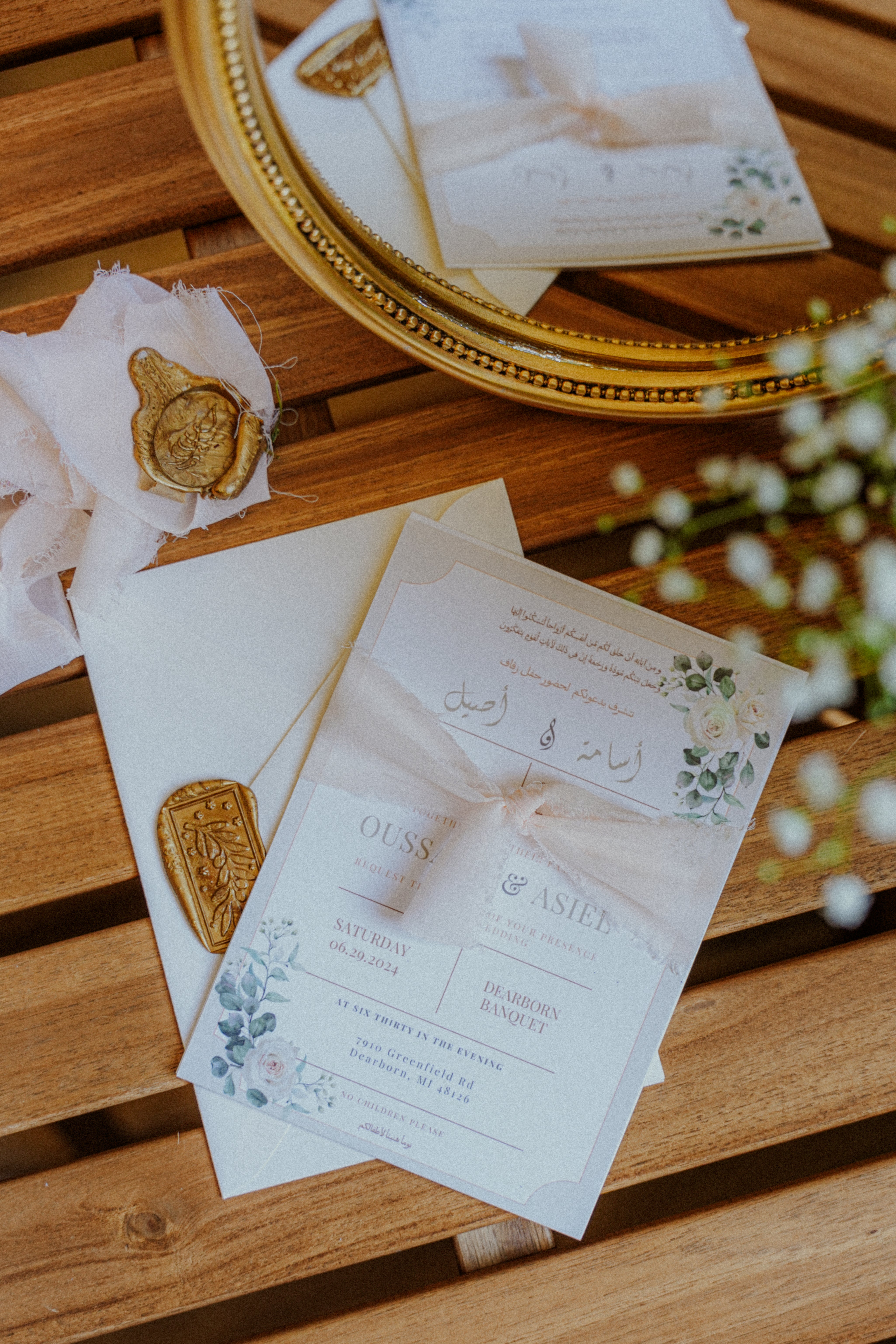 Soft Blush Romance Wedding Invitation Suite | A Timeless Love Story | بطاقة دعوة