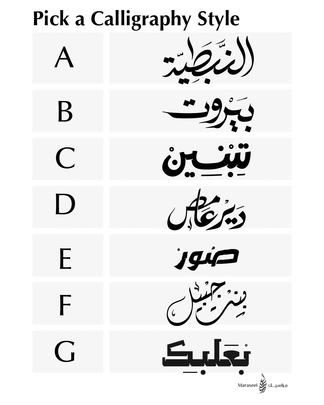 Custom Arabic Calligraphy  | Design Your Own City or Village Wall Art