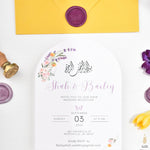 Load image into Gallery viewer, Garden Arch | Whimsical Butterflies| Fairytale Garden | Wedding Invitation Suite | Maraseel | بطاقة دعوة |
