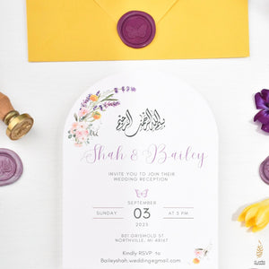 Garden Arch | Whimsical Butterflies| Fairytale Garden | Wedding Invitation Suite | Maraseel | بطاقة دعوة |