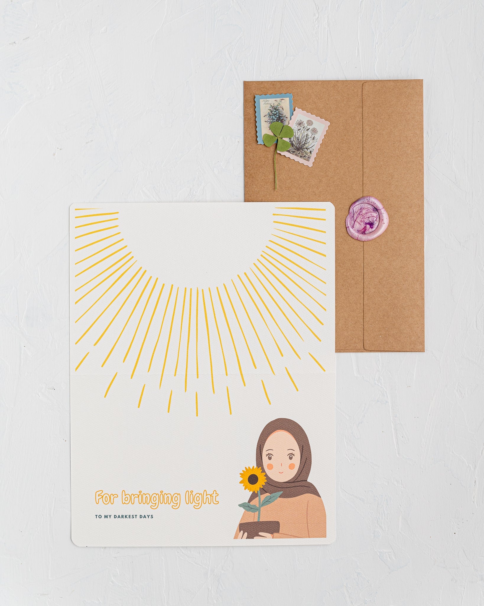 #46 Light In My Darkest Days | Sunflower | Thank You Card  |Teachers Appreciation | Spring Card | شكرا