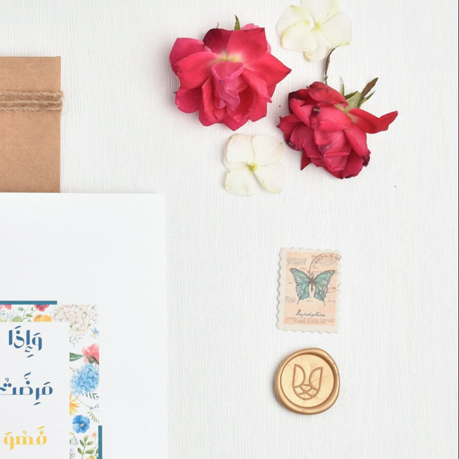wax seal and vintage stamp