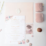 Load image into Gallery viewer, Soft &amp; Floral Classic Card | Romantic | Simple &amp; Elegant | Wedding Invitation Suite
