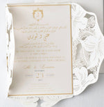 Load image into Gallery viewer,  Lili Lace Jacket |Gold &amp;Invory |Wax Seal | Custom Crest |

