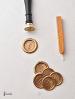 Load image into Gallery viewer,  Lili Lace Jacket |Gold &amp;Invory |Wax Seal | Custom Crest |
