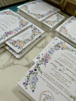 Load image into Gallery viewer, Periwinkle Crush | Wild Flowers | Spring Theme | Wedding Invitation Suite | Maraseel | بطاقة دعوة |
