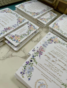 Periwinkle Crush | Wild Flowers | Spring Theme | Wedding Invitation Suite | Maraseel | بطاقة دعوة |