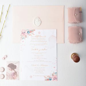Soft & Floral Classic Card | Romantic | Simple & Elegant | Wedding Invitation Suite