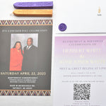 Load image into Gallery viewer, African Theme Sneakerball Celebration Invitation | Gold Foil | Double Sided | Image on Invitation | Save the Date | Wedding Invitation Suite | Maraseel |بطاقة دعوة |
