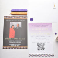 African Theme Sneakerball Celebration Invitation | Gold Foil | Double Sided | Image on Invitation | Save the Date | Wedding Invitation Suite | Maraseel |بطاقة دعوة |