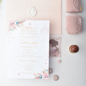 Soft & Floral Classic Card | Romantic | Simple & Elegant | Wedding Invitation Suite