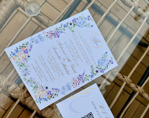 Periwinkle Crush | Wild Flowers | Spring Theme | Wedding Invitation Suite | Maraseel | بطاقة دعوة |
