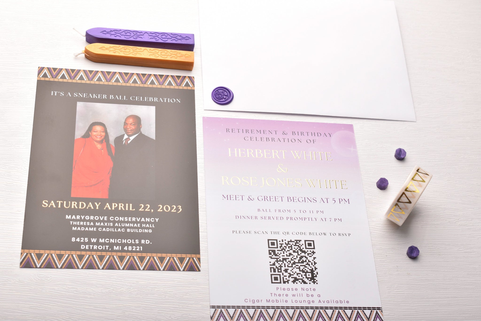 African Theme Sneakerball Celebration Invitation | Gold Foil | Double Sided | Image on Invitation | Save the Date | Wedding Invitation Suite | Maraseel |بطاقة دعوة |