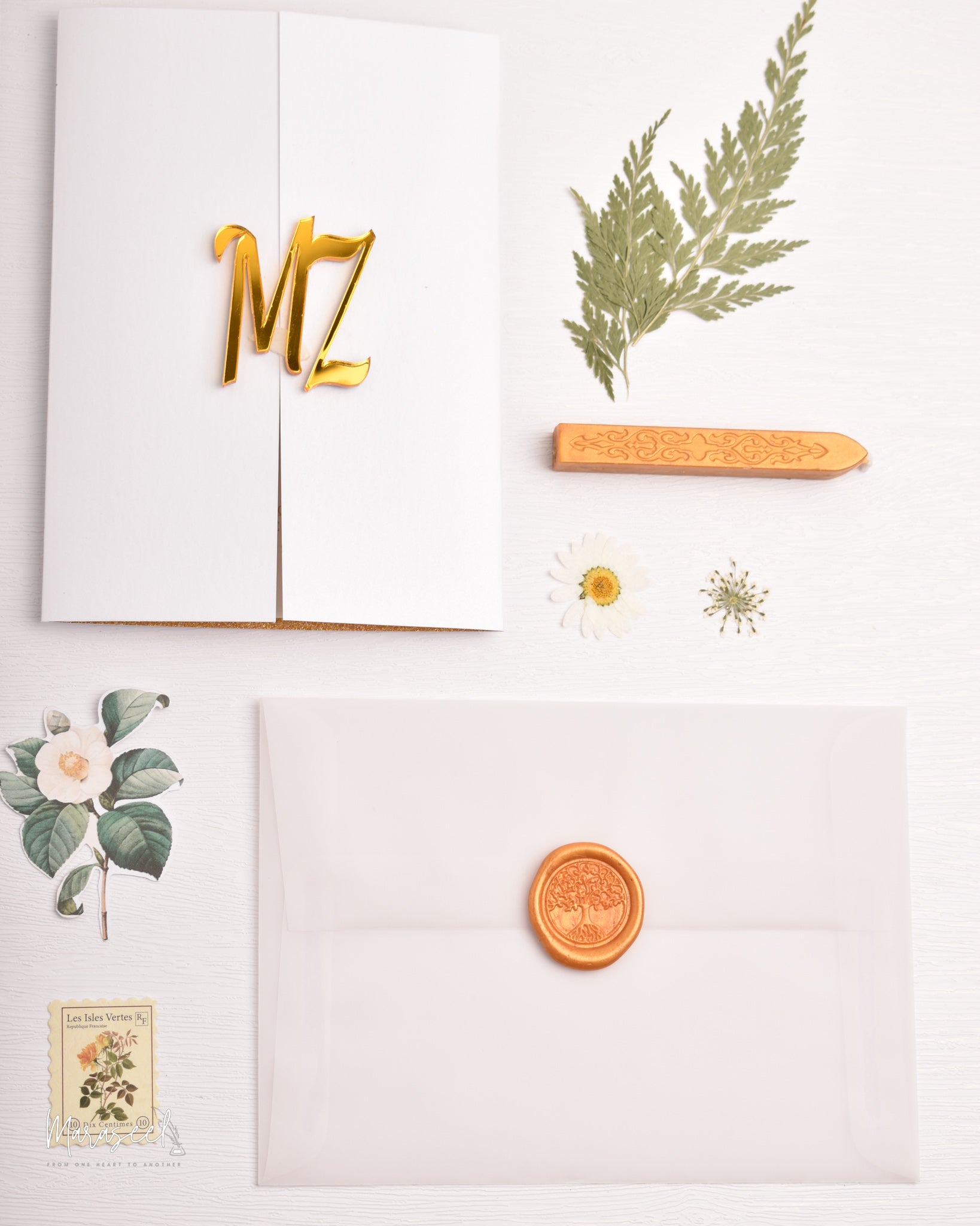Arabian Nights|  Wedding Invitation Suite | Warm Orange Blossom