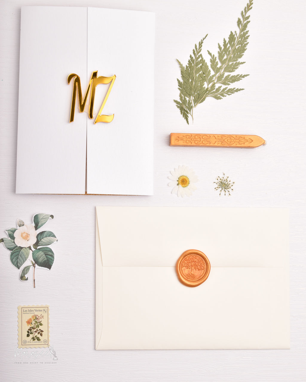 Arabian Nights|  Wedding  Invitation Suite | Warm Orange Blossom