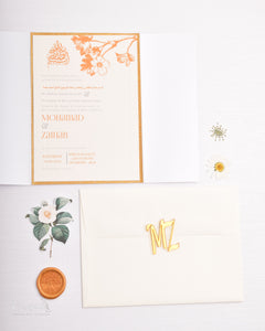 Arabian Nights|  Wedding Invitation Suite | Warm Orange Blossom