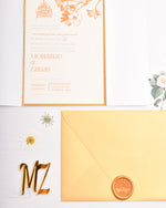 Load image into Gallery viewer, Arabian Nights|  Wedding  Invitation Suite | Warm Orange Blossom

