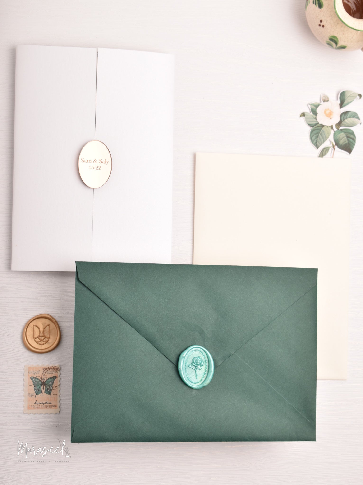 Arabian Nights | Wedding Invitation Suite | Rustic Greenery
