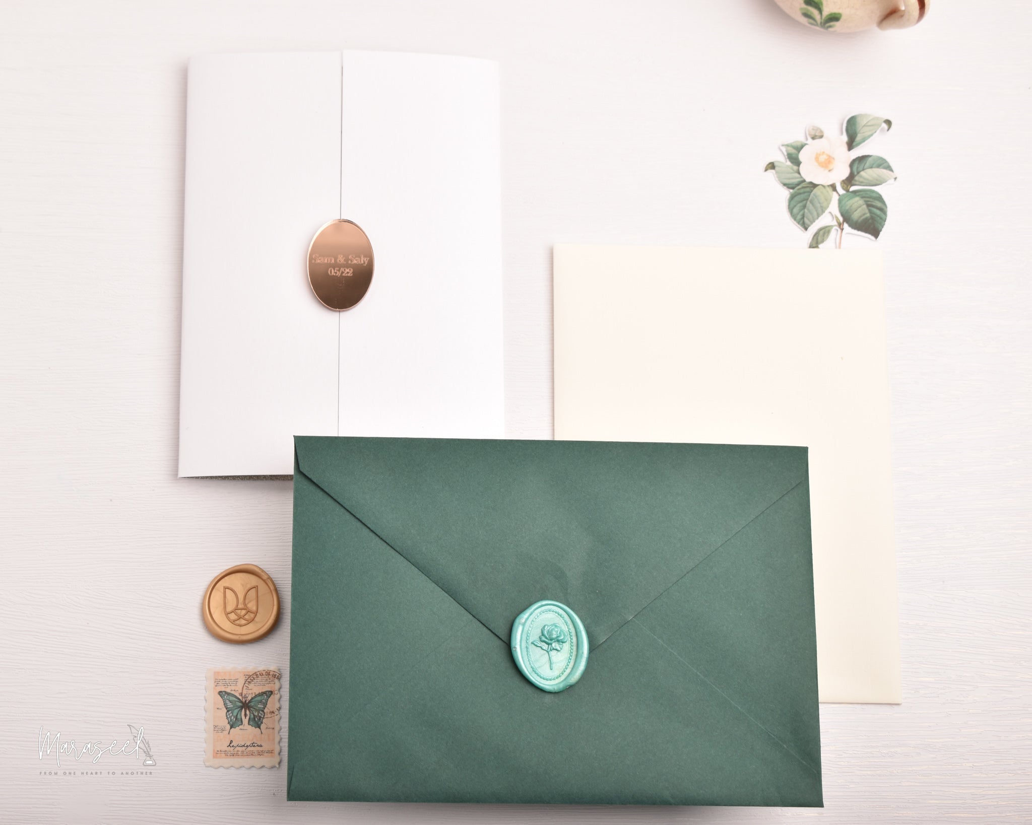 Arabian Nights | Wedding Invitation Suite | Rustic Greenery
