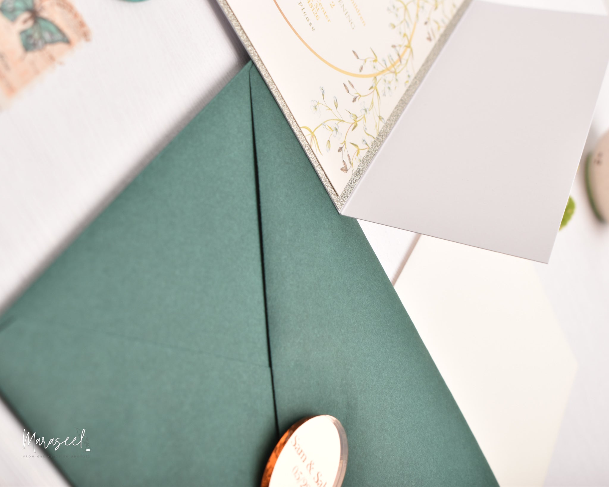 Arabian Nights | Wedding Invitation Suite | Rustic Greenery