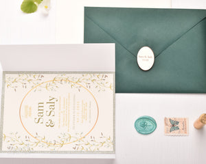Arabian Nights | Wedding  Invitation Suite | Rustic Greenery