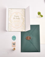 Load image into Gallery viewer, Arabian Nights | Wedding Invitation Suite | Rustic Greenery
