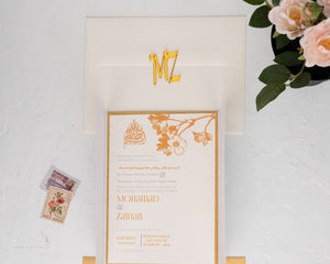 Arabian Nights|  Wedding Invitation Suite | Warm Orange Blossom