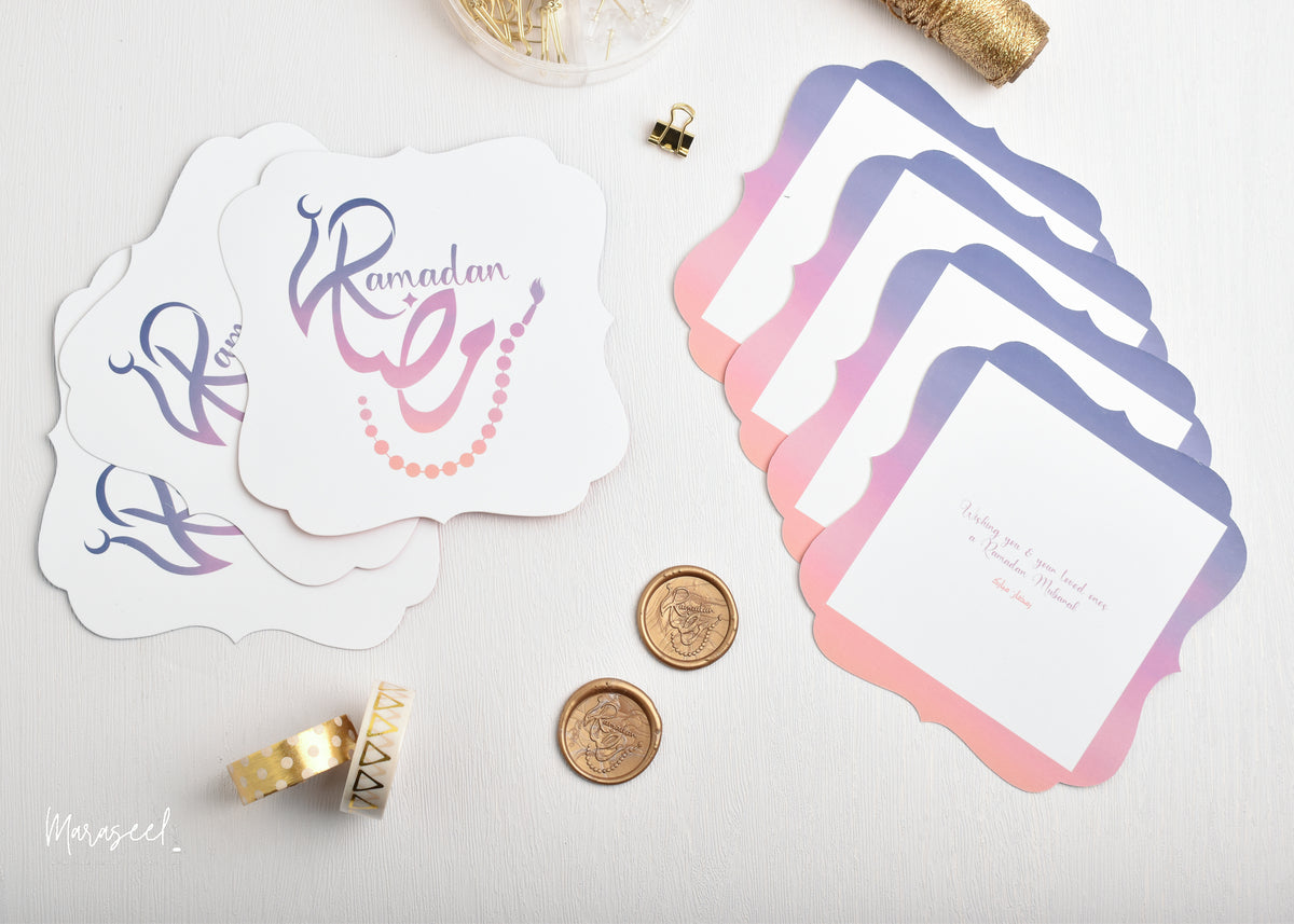 Ramadan Postcard for small business packaging 