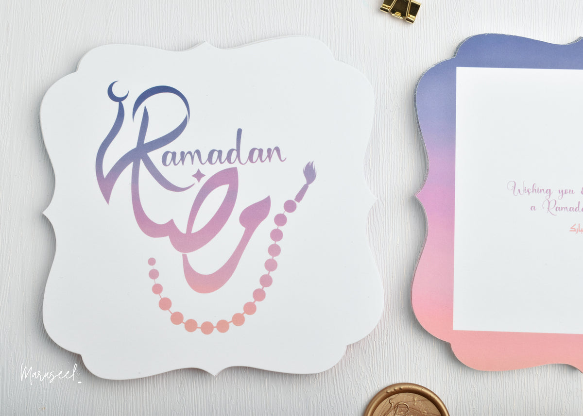 Ramadan Postcard for small business packaging 