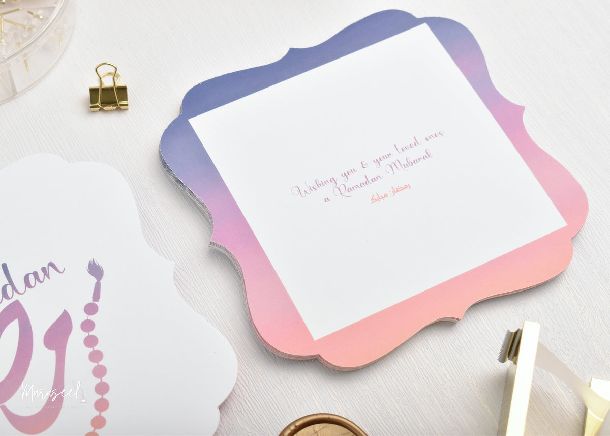 Ramadan Postcard for small business packaging 