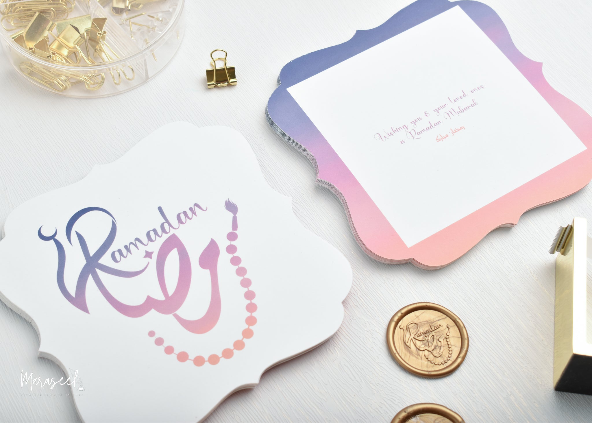 Ramadan Postcard for small business packaging 