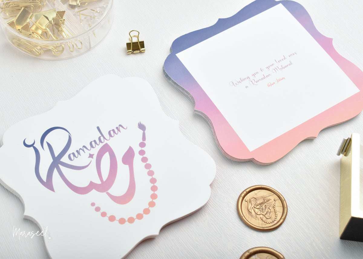 Ramadan Postcard for small business packaging 