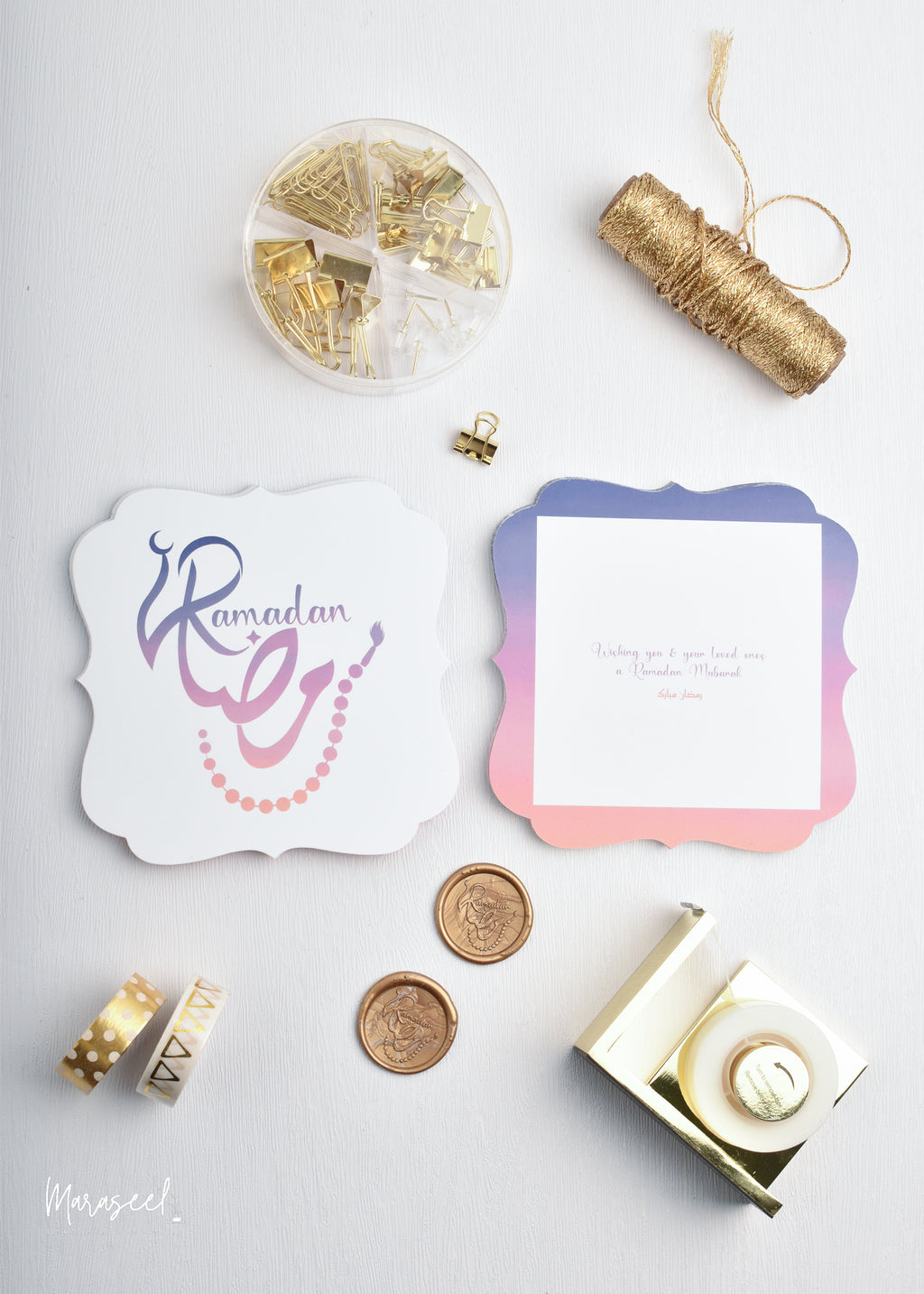 Ramadan Postcard for small business packaging 