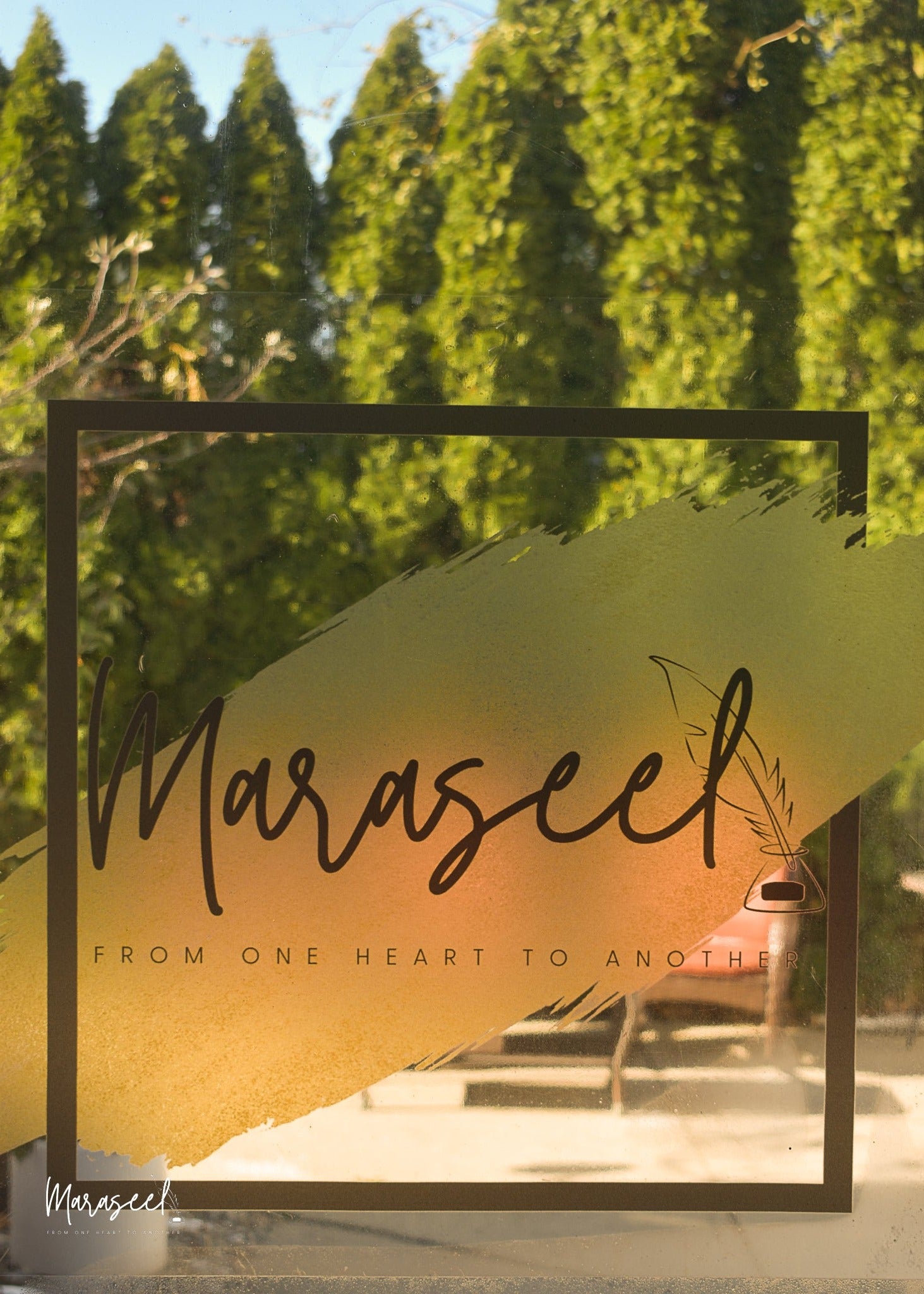 Transparent Window Cling Sign