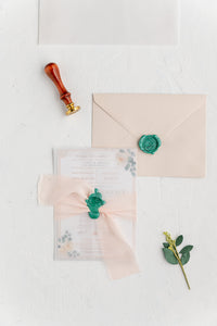 Soft Blush Romance Wedding Invitation Suite | A Timeless Love Story | بطاقة دعوة